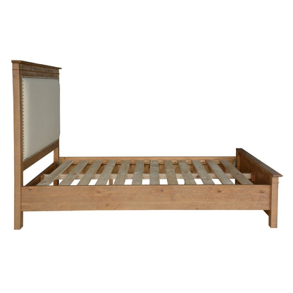 Jade King Size Bed Frame French Provincial Style Timber Mattress Base - Natural