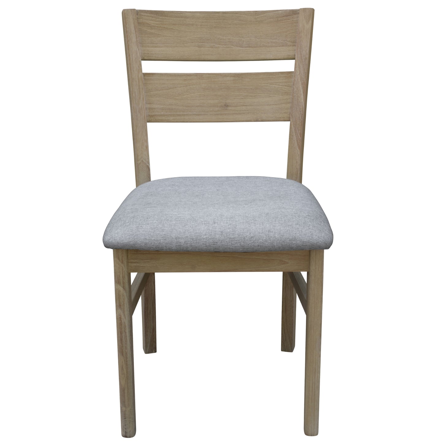 Tyler 4pc Set Dining Chair Fabric Seat Solid Acacia Timber Wood Brushed Smoke