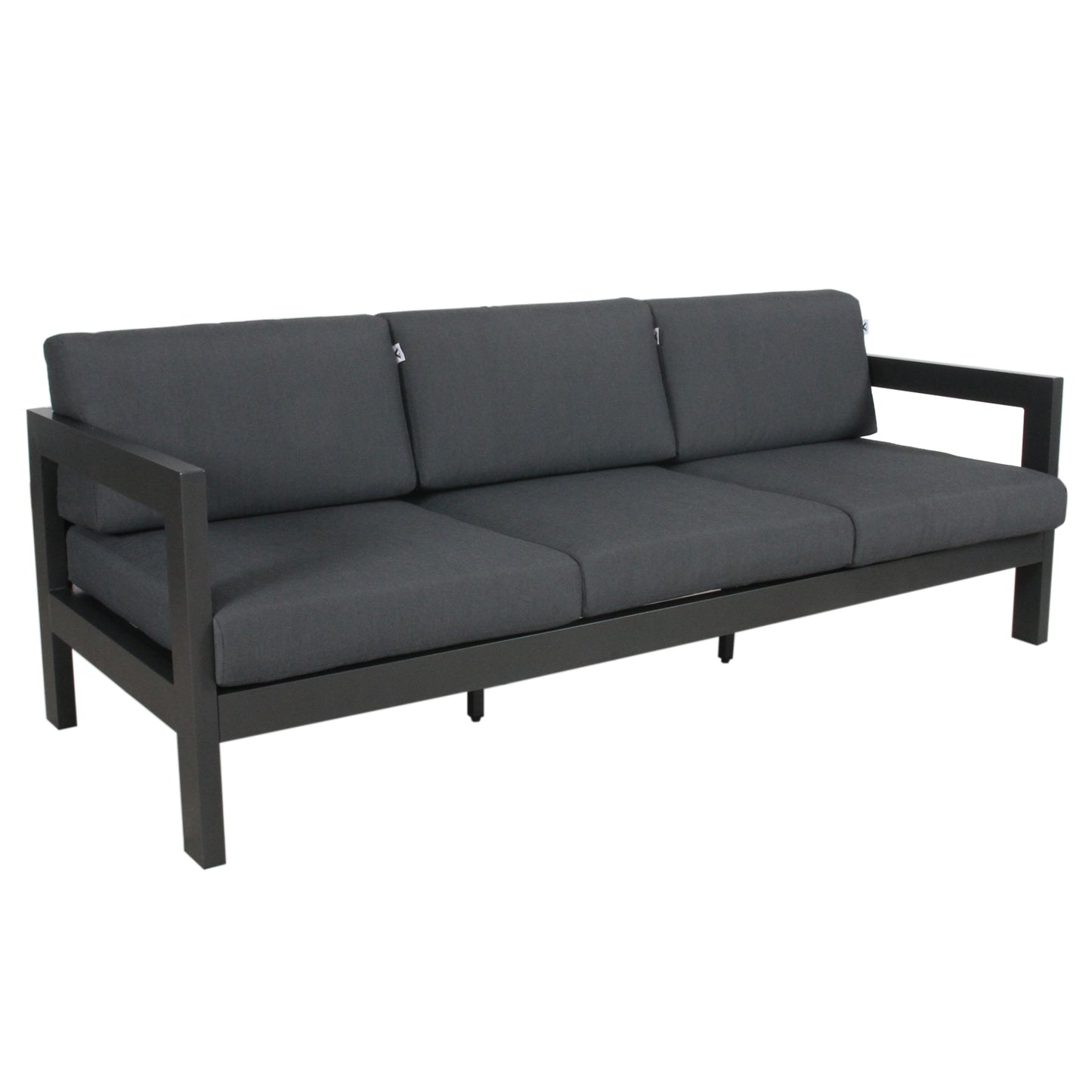 Outie 2pc Set 2+3 Seater Outdoor Sofa Lounge Aluminium Frame Charcoal