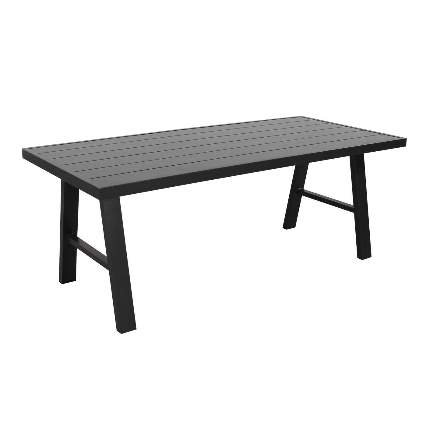 Tiama 3pc 190cm Aluminium Outdoor Dining Table Bench Set