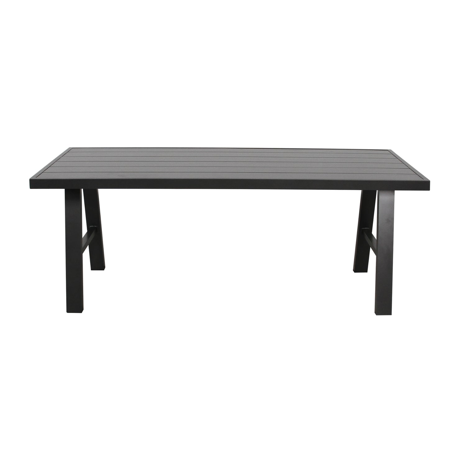 Tiama 3pc 190cm Aluminium Outdoor Dining Table Bench Set