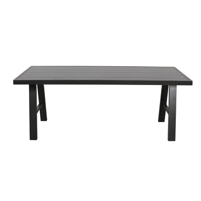 Tiama 3pc 190cm Aluminium Outdoor Dining Table Bench Set