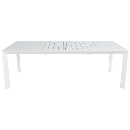 Iberia 230-345cm Aluminium Outdoor Extensible Dining Table White