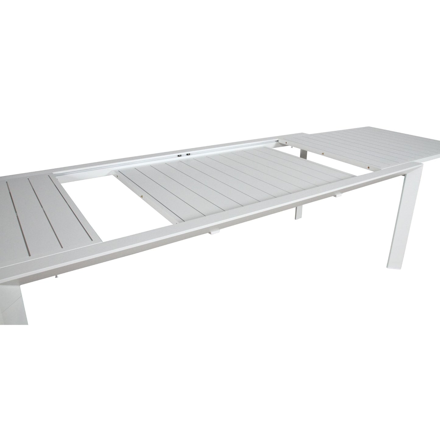 Iberia 230-345cm Aluminium Outdoor Extensible Dining Table White