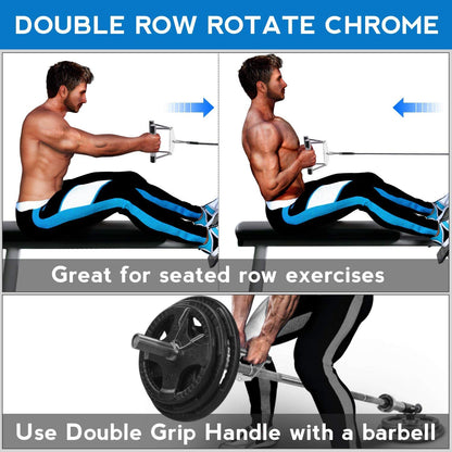 LAT V Bar V Handle Double D Row Handle Cable Machine Attachment