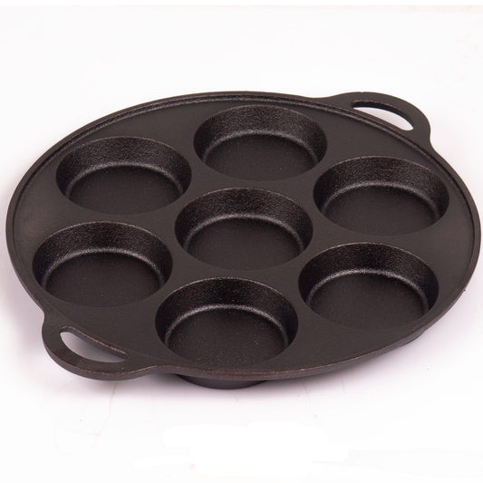 7 Cup Cast Iron Egg Frying Pan Divided Egg Skillet Pan Fried Egg Pan Cooker Pancake Egg Fryer