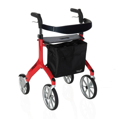 Let's Fly Mobility Rollator Wheelie Walker - White