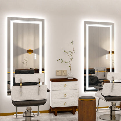 Interior Ave - LED Rectangle Frameless Salon / Bathroom Wall Mirror - 120 x 80cm