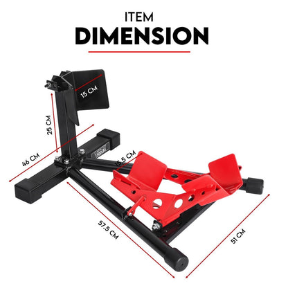 Heavy Duty Motorcycle Motorbike Stand Front Wheel Chock Trailer Transport