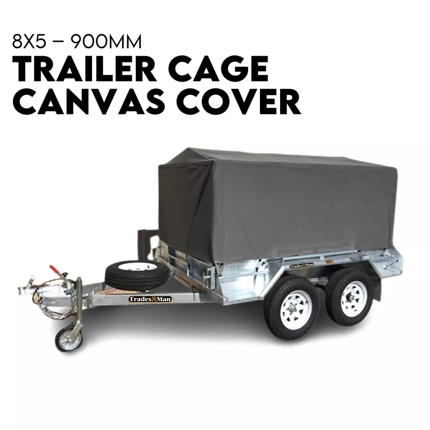 8X5 BOX TRAILER CAGE CANVAS COVER (900mm) 3 FOOT Thick Rip Resistant Waterproof