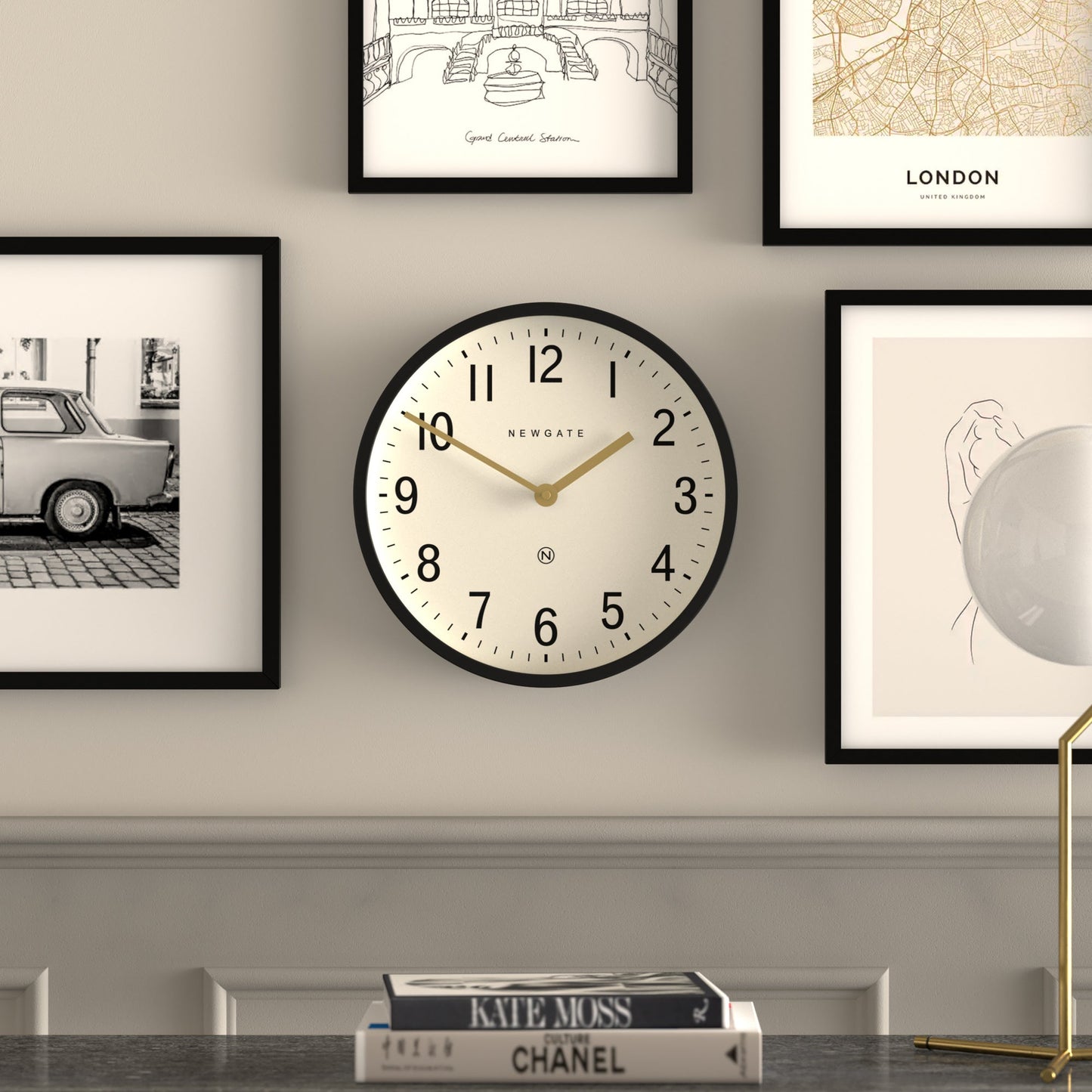 Newgate Master Edwards Wall Clock Black