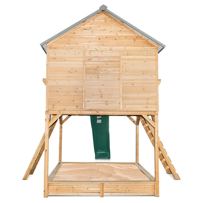 Lifespan Kids Winchester Cubby House with Elevation Platform and Green Slide