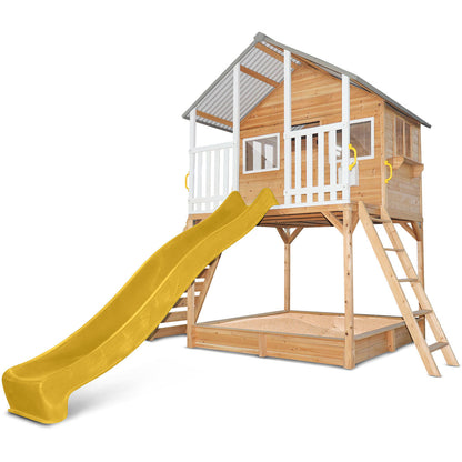 Lifespan Kids Winchester Cubby House with Elevation Platform and Yellow Slide