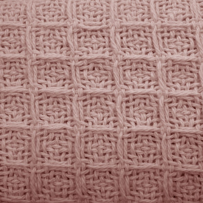 Cotton Waffle Blanket Dusty Pink Single