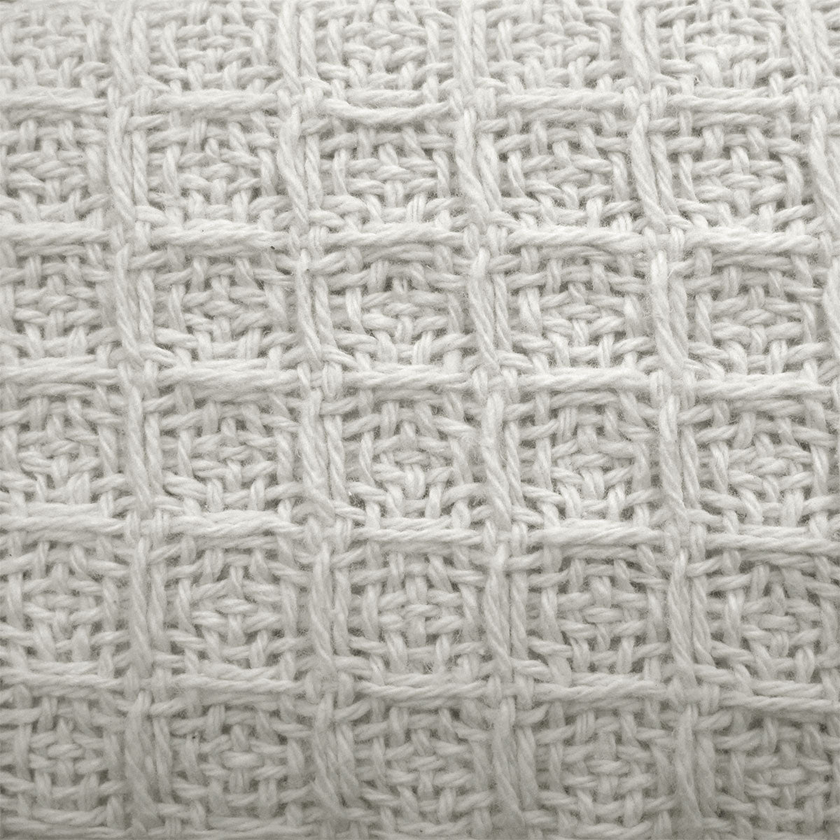 Cotton Waffle Blanket White Single