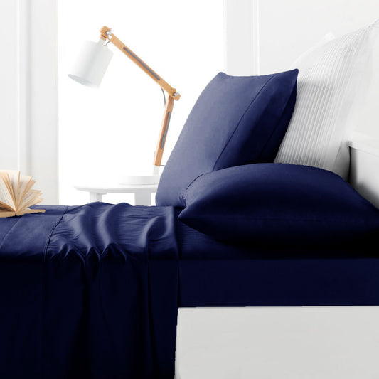 Belmondo 225TC Sheet Set Navy - King