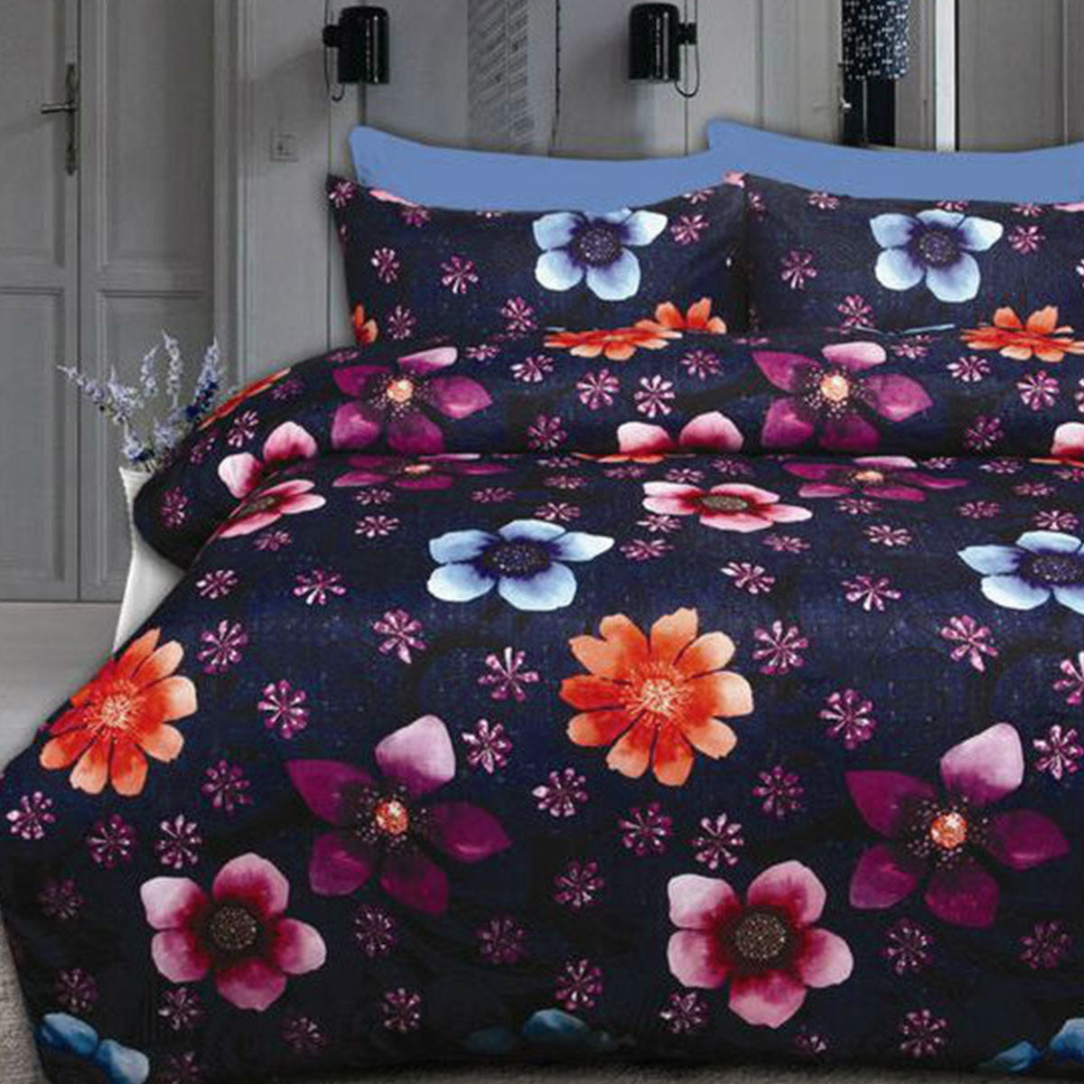 Big Sleep Floating Flowers Quilt Cover Set Double