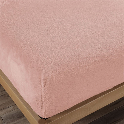 Ramesses Teddy Fleece Fitted Sheet Combo Set Rose Pink King