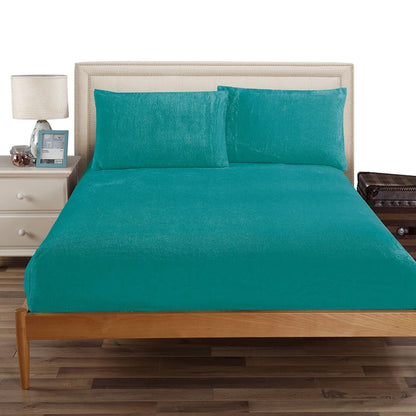 Ramesses Teddy Fleece Fitted Sheet Combo Set Teal Single