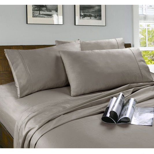 Kingtex Microfibre Sheet Set Coffee Single