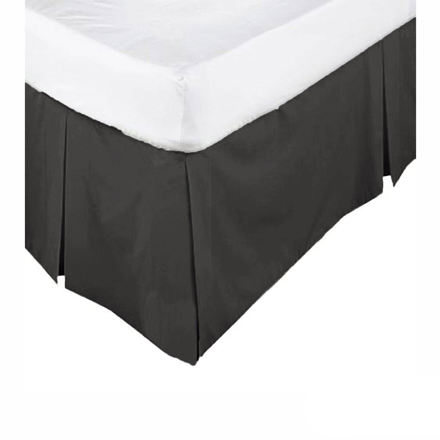 KINGDOM Box Pleated Valance Black - SINGLE