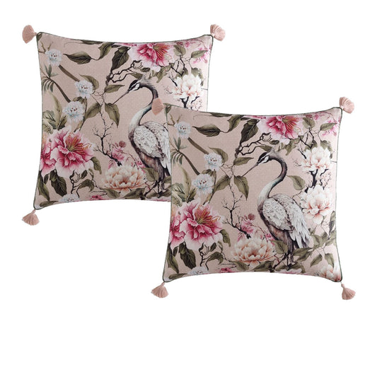 Logan & Mason Pair of Lisha Rose European Pillowcases 65 x 65cm