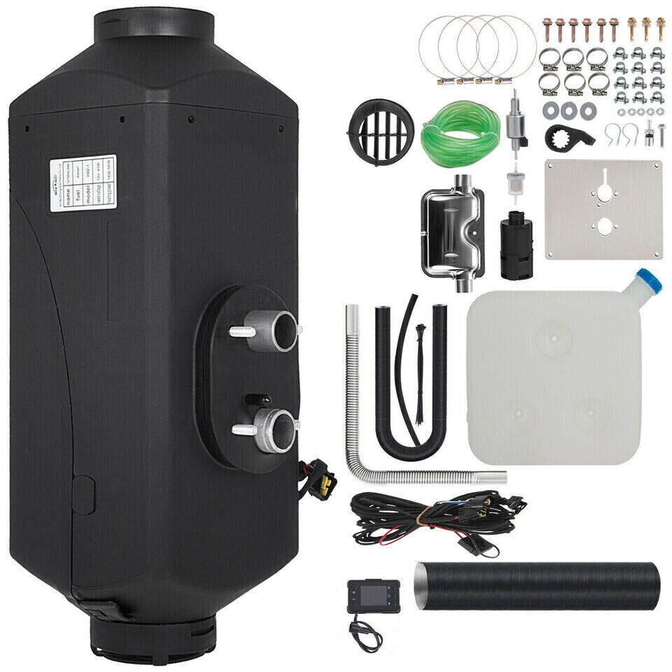 Diesel Air Heater 12V 5KW LCD Display Tank Remote Control Thermostat Caravan Motorhome 10L