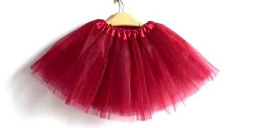 New Adults Tulle Tutu Skirt Dressup Party Costume Ballet Womens Girls Dance Wear, Burgundy, Adults