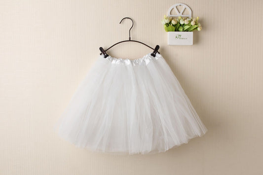 New Adults Tulle Tutu Skirt Dressup Party Costume Ballet Womens Girls Dance Wear, White Colour, Adults