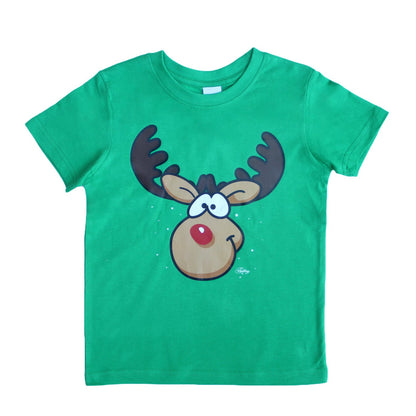 New Funny Adult Xmas Christmas T Shirt Tee Mens Womens 100% Cotton Jolly Ugly, Reindeer (Green), L