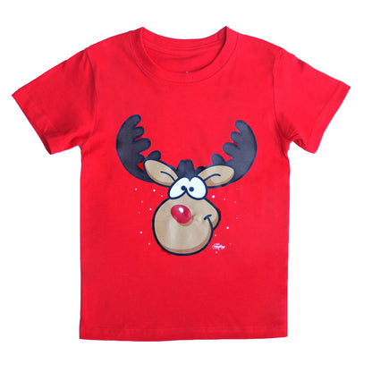 New Funny Adult Xmas Christmas T Shirt Tee Mens Womens 100% Cotton Jolly Ugly, Reindeer (Red), 3XL