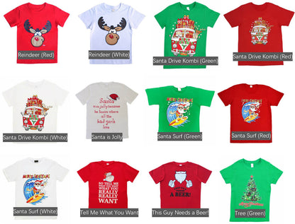 New Funny Adult Xmas Christmas T Shirt Tee Mens Womens 100% Cotton Jolly Ugly, Reindeer (Red), 3XL