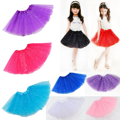 Sequin Tulle Tutu Skirt Ballet Kids Princess Dressup Party Baby Girls Dance Wear, Aqua, Adults