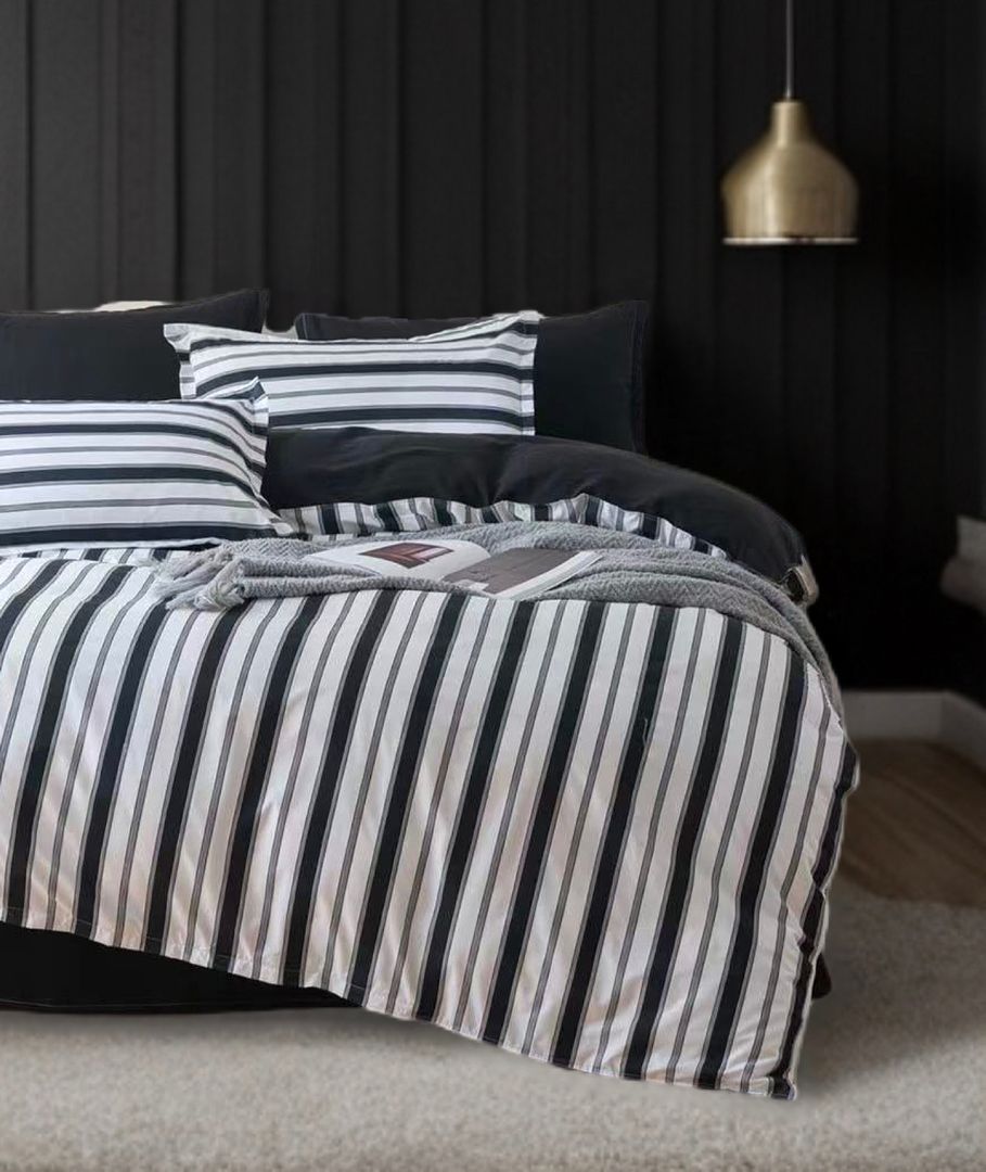 Ascar Striped Quilt Cover Set - Super King Size