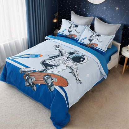 Astronaut Kids Quilt Cover Set - King Single Size