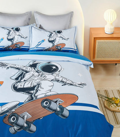 Astronaut Kids Quilt Cover Set - King Single Size