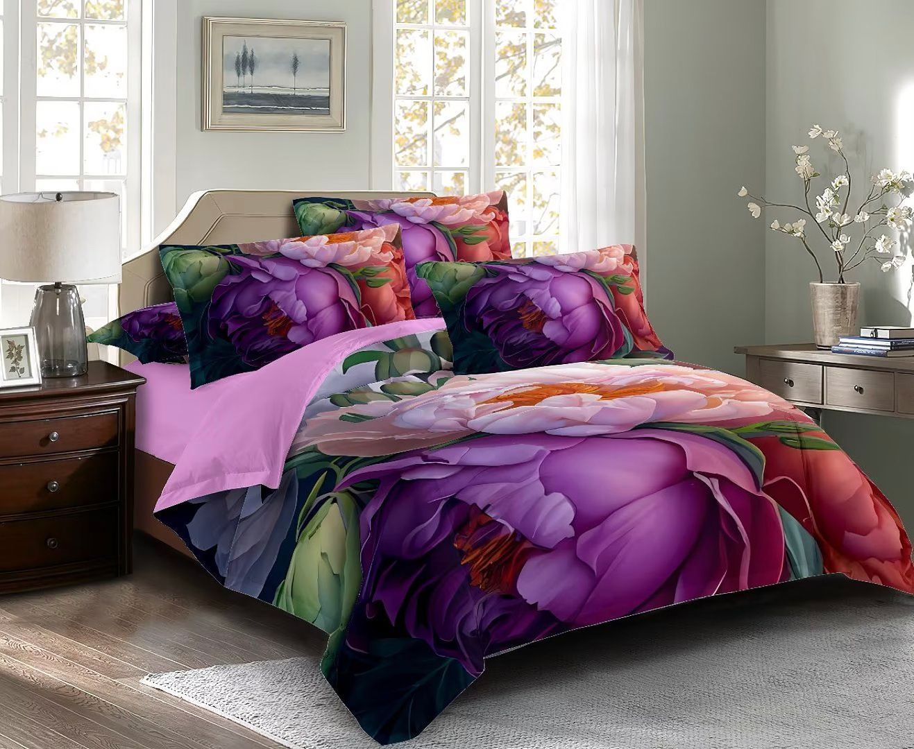 Kaie Floral Quilt Cover Set - Super King Size