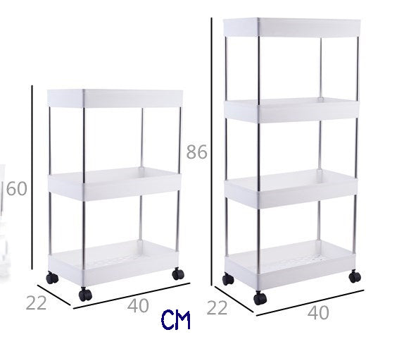 Space Saver Rolling Storage Trolley Cart 3 tier