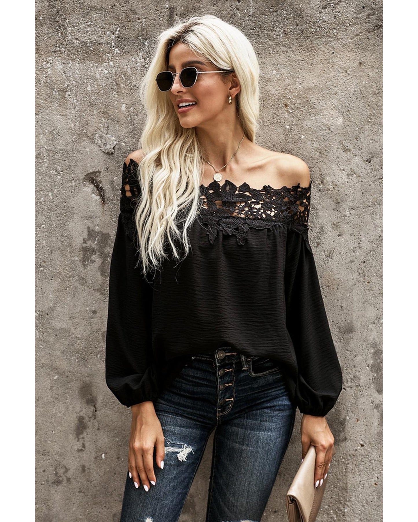 Azura Exchange Lace Off The Shoulder Top - 2XL