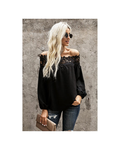 Azura Exchange Lace Off The Shoulder Top - L