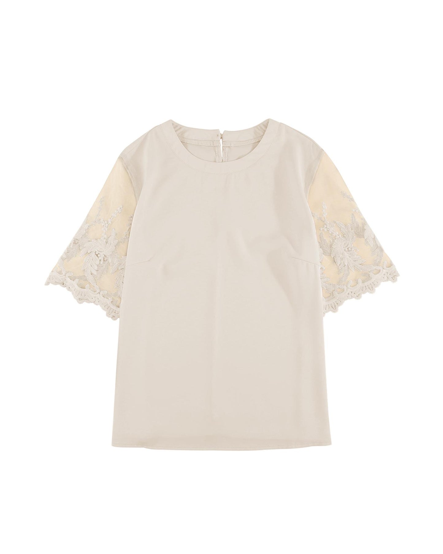 Azura Exchange Lace Sleeve Patchwork Top - M