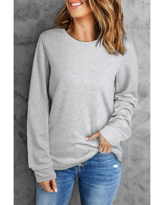 Azura Exchange Long Sleeve Crew Neck Top - S