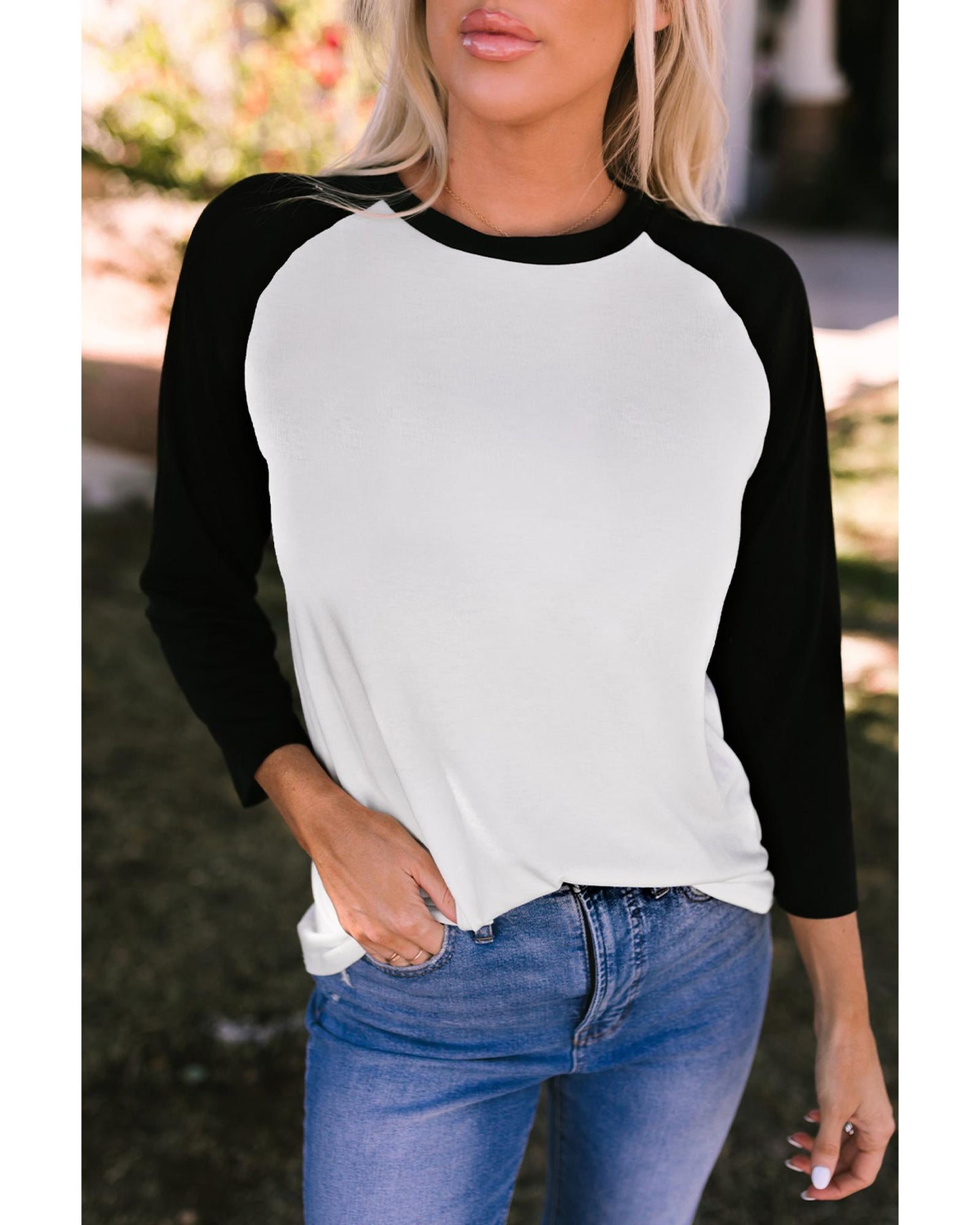 Azura Exchange Raglan Sleeve Pullover Top - S