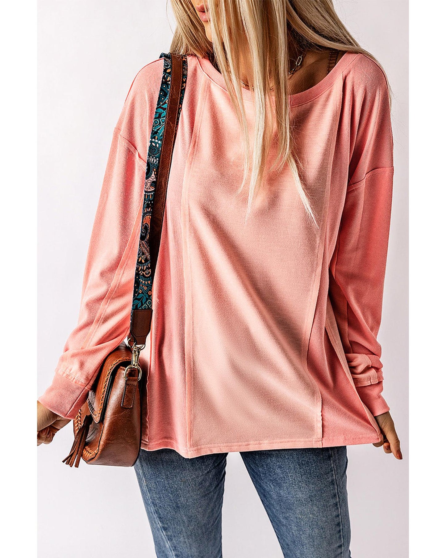 Azura Exchange Patchwork Long Sleeve Top - M