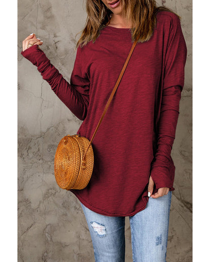 Azura Exchange Crew Neck Long Sleeve Top - L