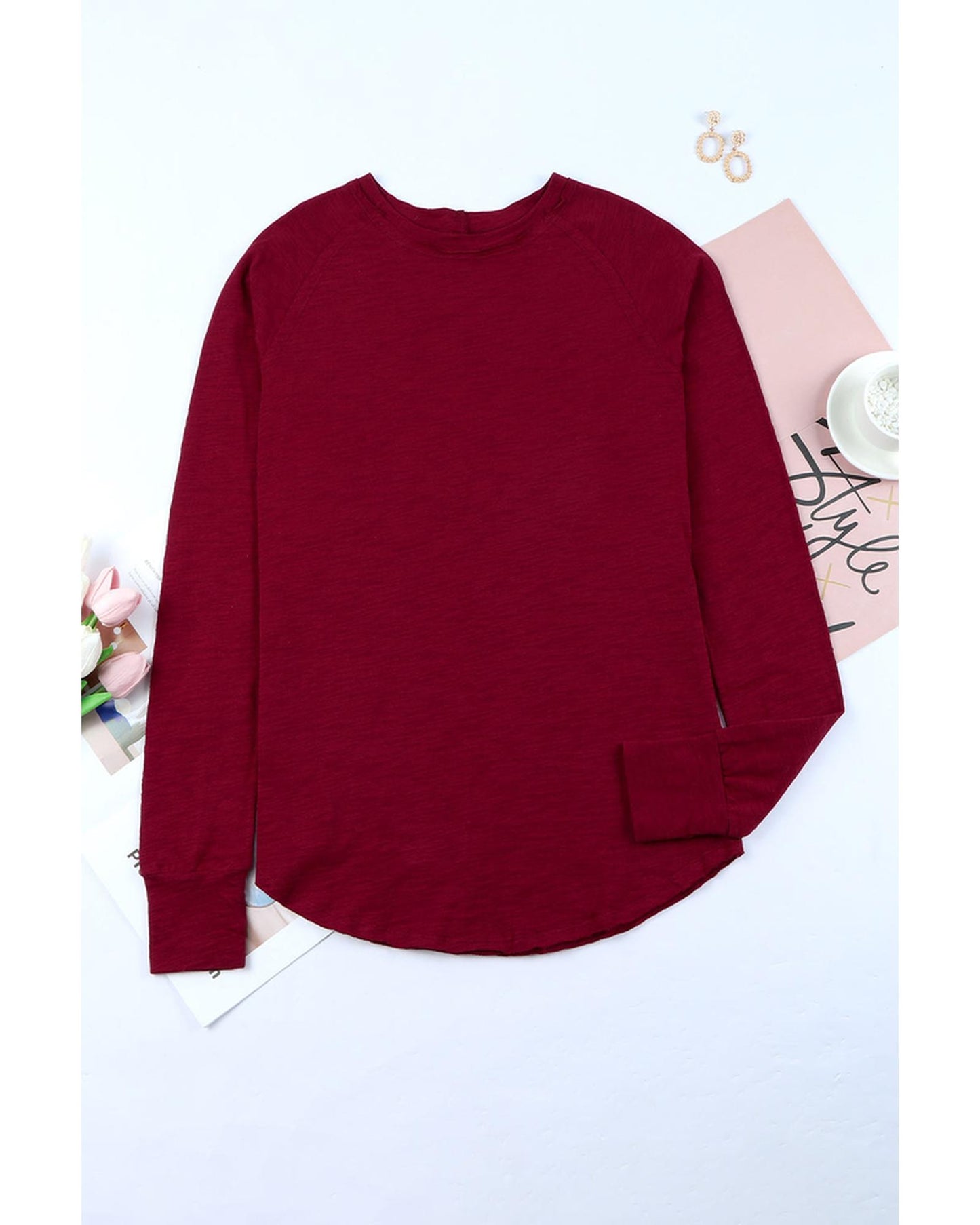 Azura Exchange Crew Neck Long Sleeve Top - L