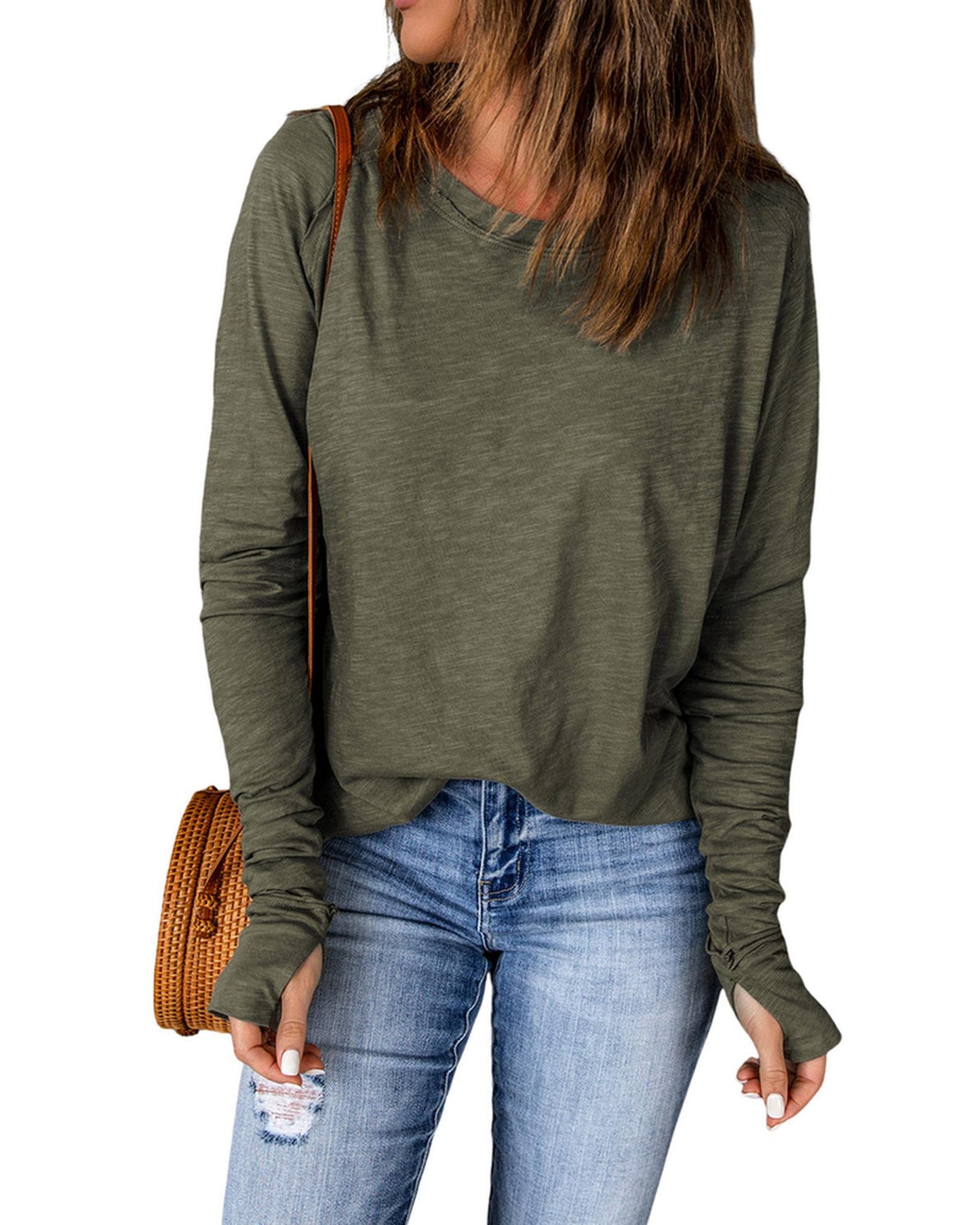 Azura Exchange Crew Neck Long Sleeve Sweatshirt - S