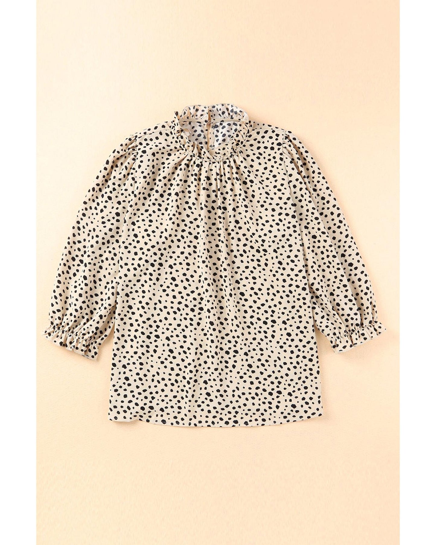 Azura Exchange Frilled Neck Cheetah Blouse - XL