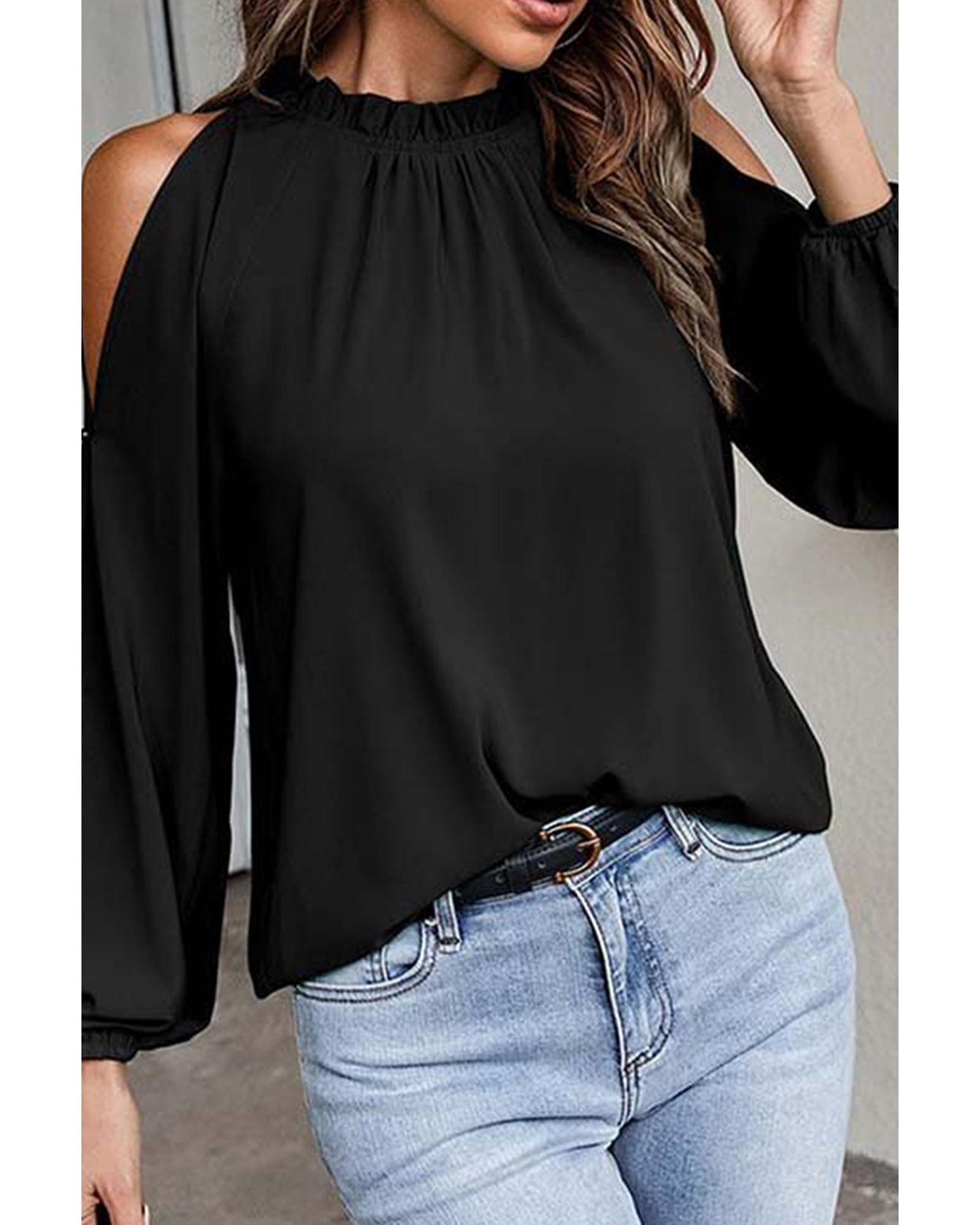 Azura Exchange Bishop Sleeve Blouse - M