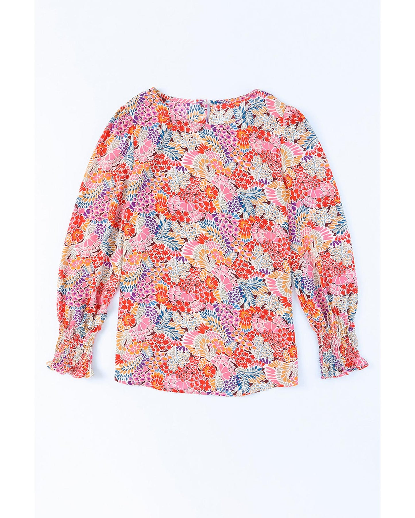 Azura Exchange Floral Puff Sleeve Blouse - L